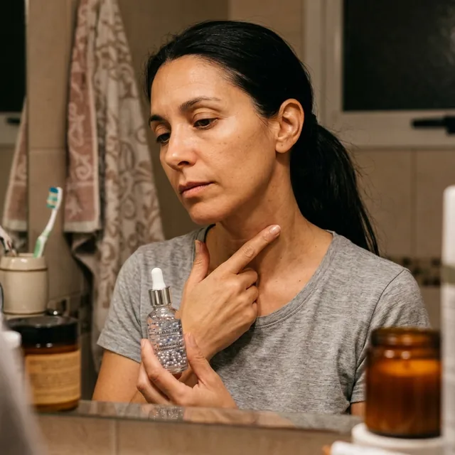 Sérum Gel Vitaminas A y E en uso